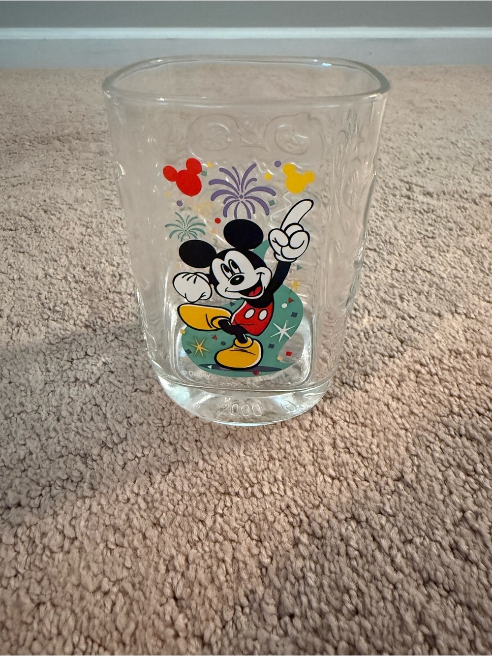 Vintage 2000 Disney McDonalds | Mickey Mouse Magic Kingdom Clear Glass Tumbler